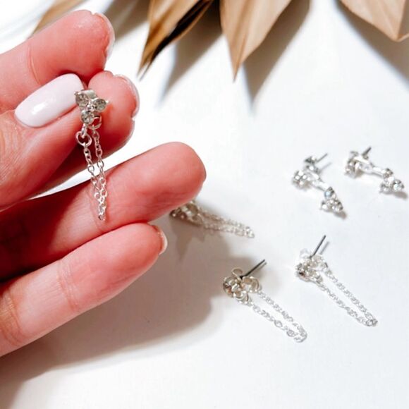 Diamond stud earrings S272 - Picture 3 of 5